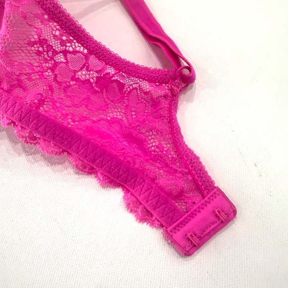 Victoria's Secret Dream Angels Push-up Bright Pink and Nude Lace Bra - 36C - Picture 9 of 10